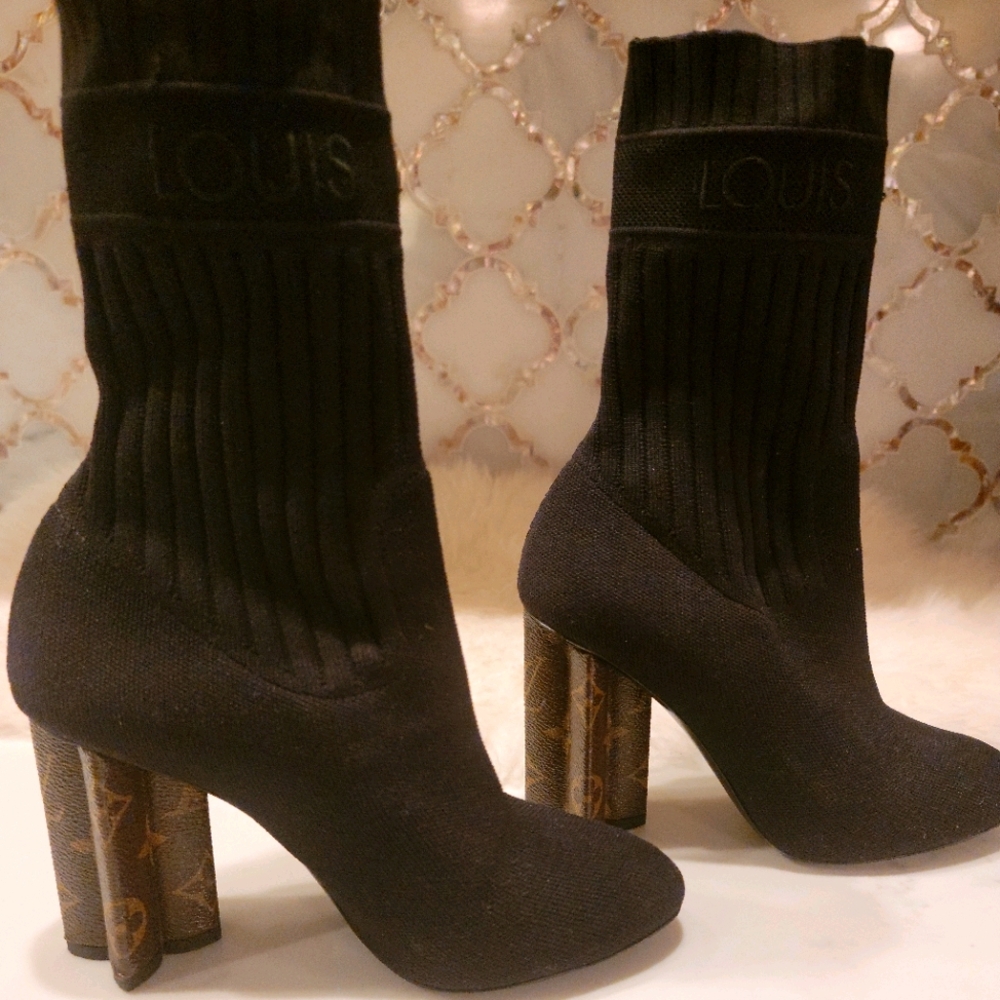 Louis Vuitton Silhouette monogrammed sock boot - Picture 8 of 10